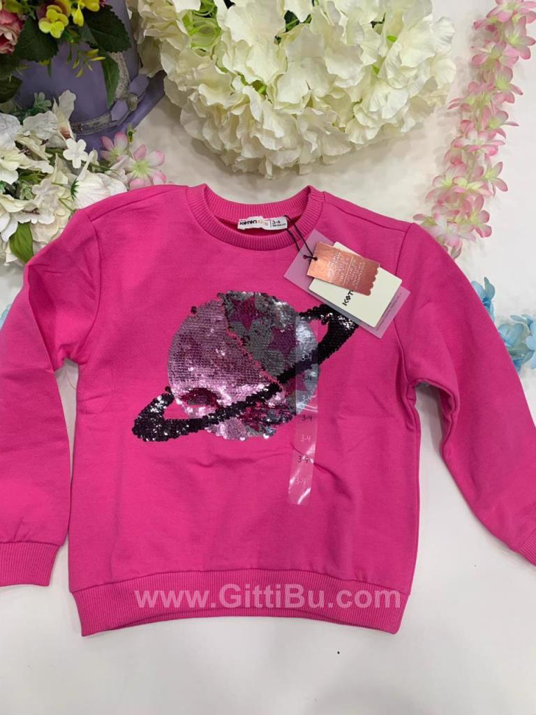 Koton Kız Çocuk Pul Detaylı Sweatshirt
