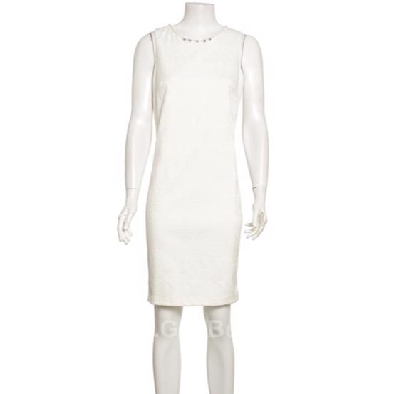 People By Fabrika Mini Elbise Beden: M  Beyaz, Çoklu Desen Kolsuz Gece