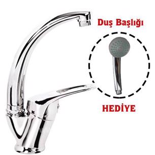 Mix Kuğu Banyo Batarya (17568) + Duş Başlığı Hediyeli