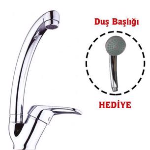 Mix Kuğu Mutfak Evye Batarya (17463) + Duş Başlığı Hediyeli