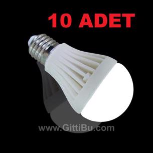 7w enerji tasarruflu led ampul ( 10 adet )