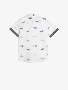 Koton Erkek Çocuk Deniz Temalı Kısa Kollu Gömlek