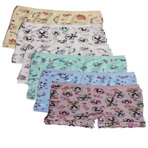 Kota Kız Çocuk Pamuklu Likralı Baskılı Kız Çocuk Boxer 6Lı Paket