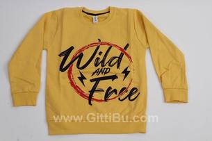 Hipatu Erkek Çocuk Wild Free Yazılı Sweatshirt
