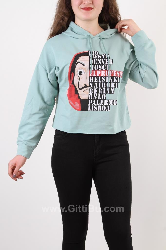 Hipatu Kadın La Casa De Papel Baskılı Sweatshirt