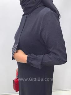 Hipatu 27 Kadın Kravatı Taşlı Kol Lastikli Spor Tunik