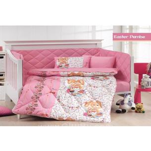 Newhome Bebek/Çocuk Dijital Ranforce Nevresim Takımı-Easter Girl