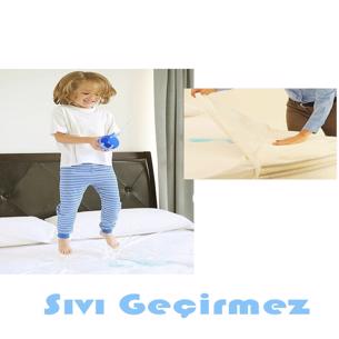 Sıvı Geçirmez Köşe Lastikli Çift Kişilik Yatak Alezi 180X200 Cm