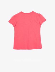 Koton Unisex Kırmızı Kısa Kollu Yuvarlak Yaka T-Shirt