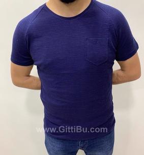 Hipatu T520 Erkek Sıfır Yaka Armürlü T-Shirt