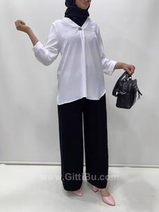 Hipatu 20196 Kadın Sıfır Yaka Uzun Kadın Bluz