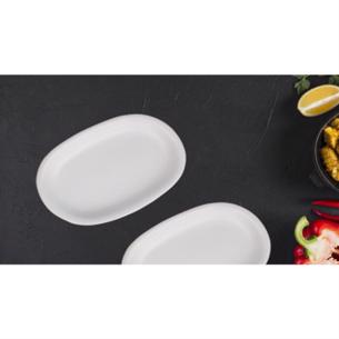 25 Cm Mat Beyaz Kayık Tabak
