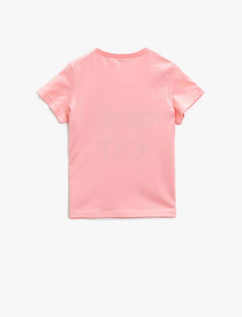 Koton Cat Baskılı Kız Çocuk T-Shirt 1Ykg17429ok